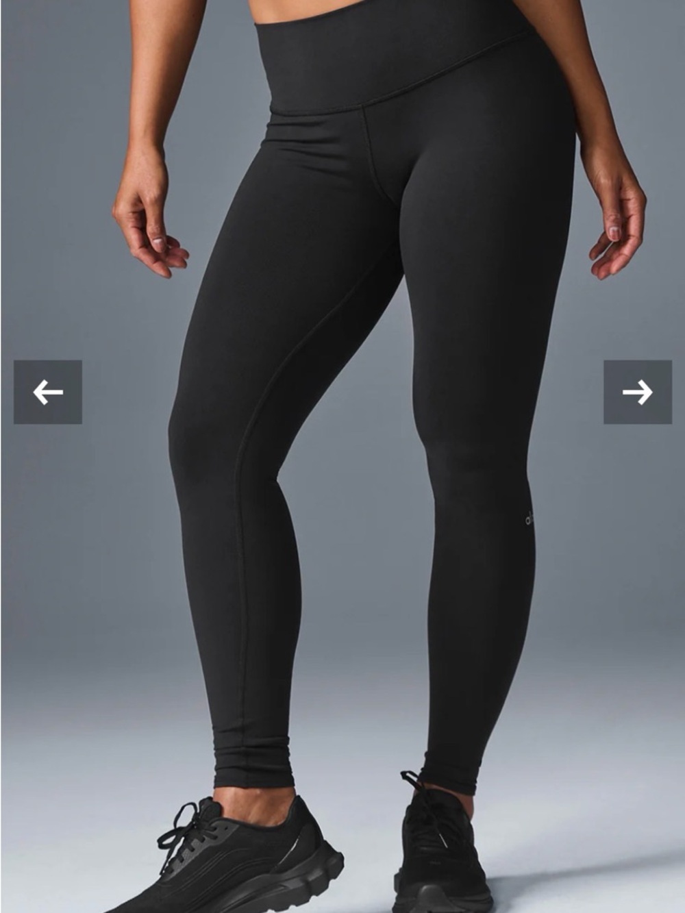 Alo High-Waist Airbrush Legging in Black Size Large - Picture 2 of 5